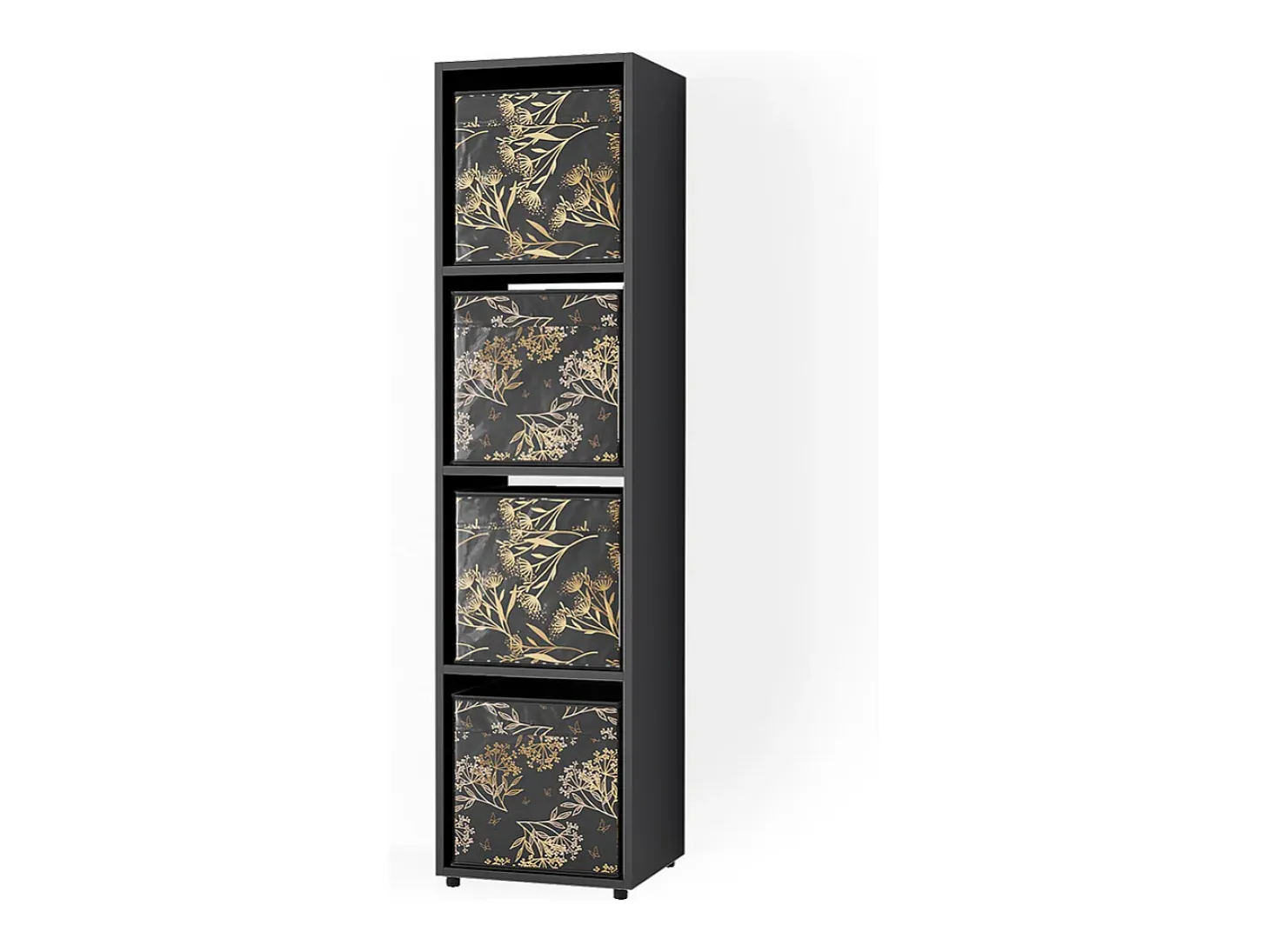Separador de ambientes negro 142.5x33x36.2 ludus