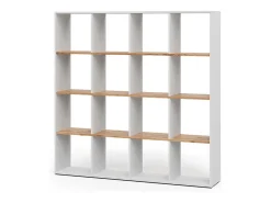 Separador de ambientes roble blanco/dorado 142.4x29x143 karree