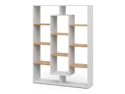 Separador de ambientes roble blanco/dorado 107.2x29x143
