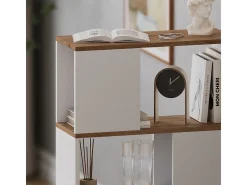 Separador de ambientes roble blanco/dorado 60x24x94 eneos