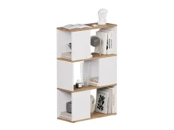 Separador de ambientes roble blanco/dorado 60x24x94 eneos