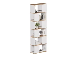 Separador de ambientes roble blanco/dorado 60x24x186 eneos