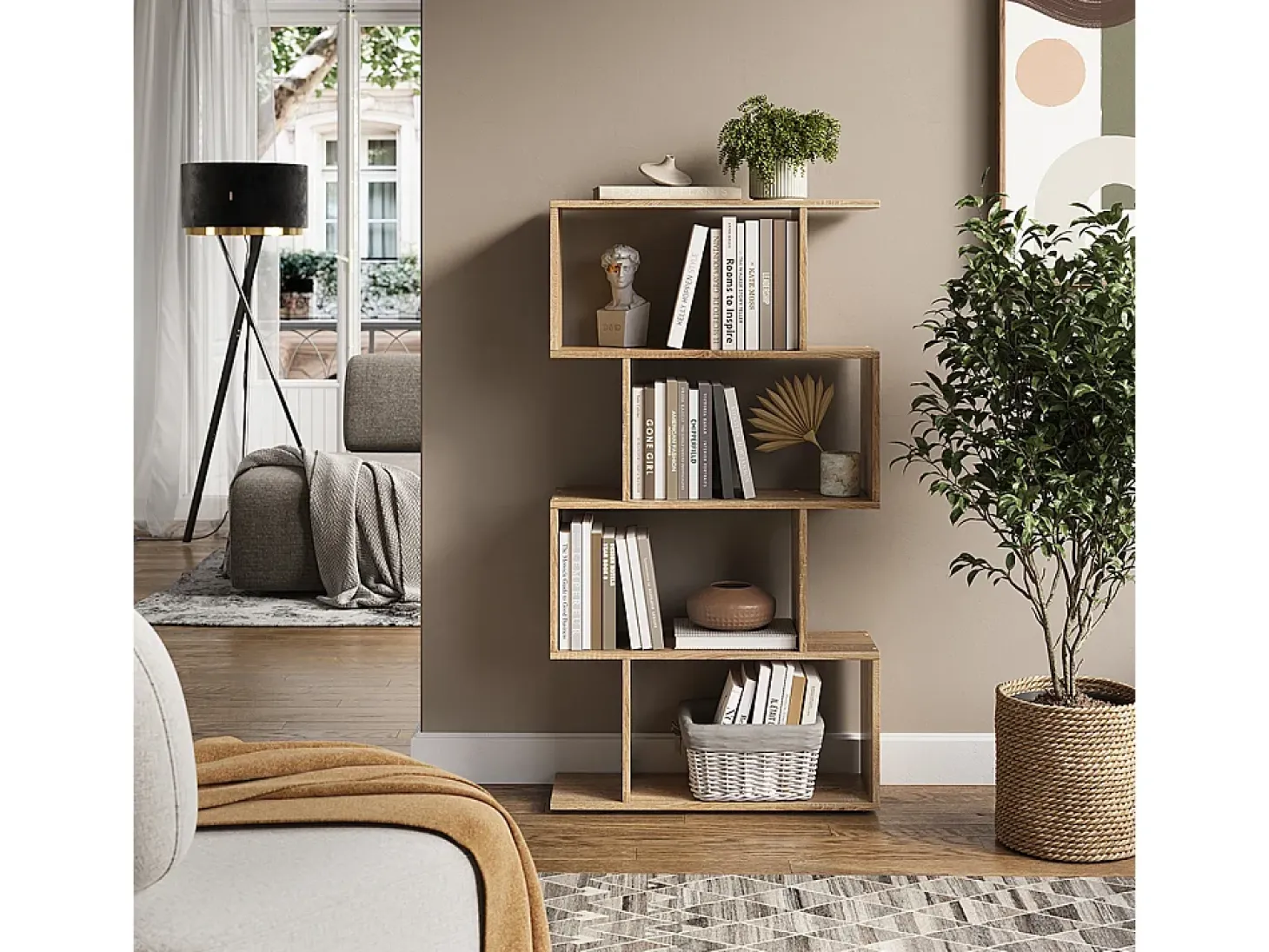 Separador de ambientes sonoma 70x23.8x132.1 levio
