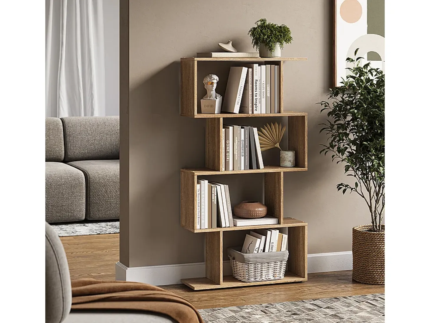 Separador de ambientes sonoma 70x23.8x132.1 levio