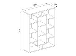 Separador de ambientes sonoma 107.2x29x143