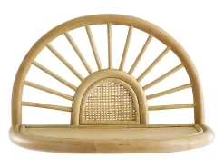 Set de 2 estanterías de pared de ratán natural y caña 40 cm BOW