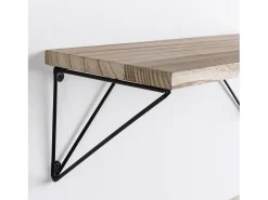 Set de 3 estantes de pared Amaro metal negro