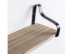 Set de 3 estantes de pared Bemol metal negro