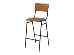 Set de 2 sillas de bar de madera 75 cm - Clem