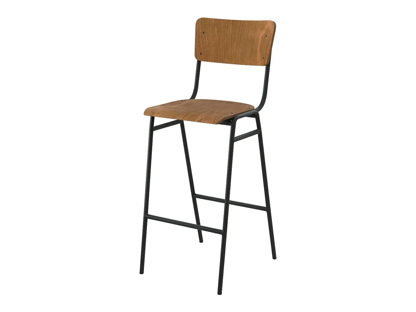 Set de 2 sillas de bar de madera 75 cm - Clem