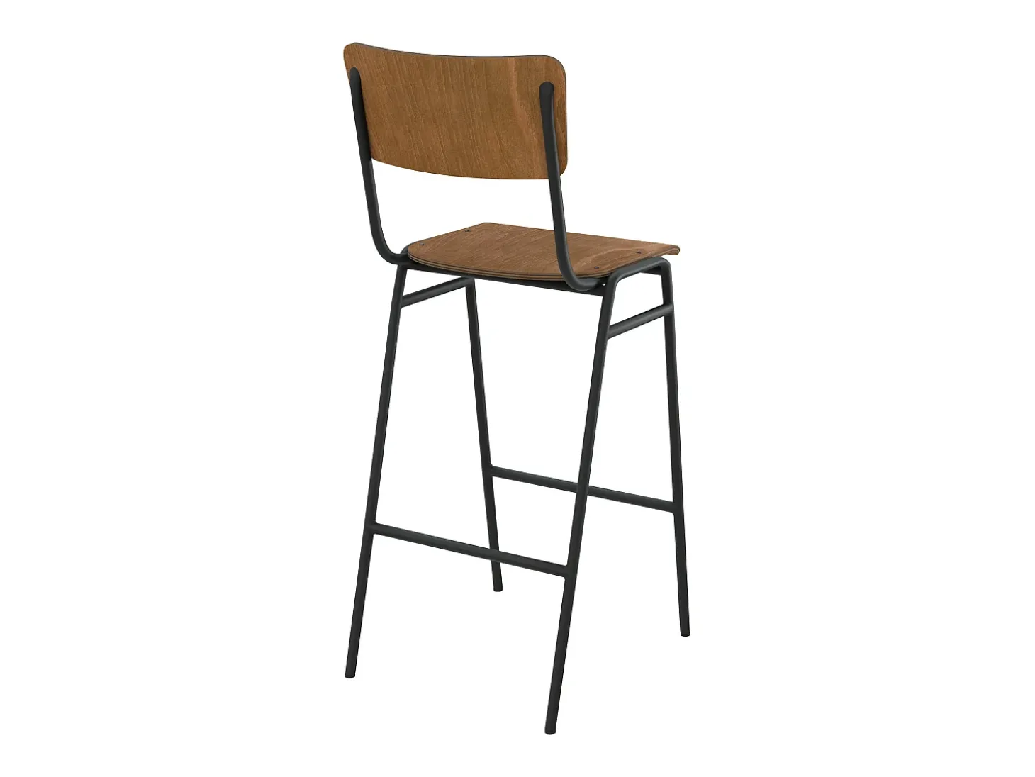 Set de 2 sillas de bar de madera 75 cm - Clem