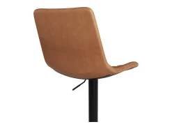 Set de 2 sillas de bar en piel sintética camel 62,5/83 cm - Killi