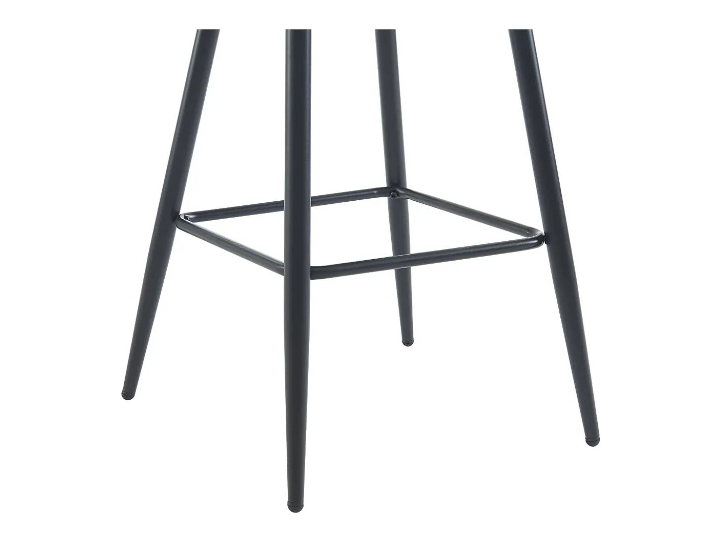 Set de 2 taburetes de bar de terciopelo y metal negro - Beige - PRANILA de Pascal MORABITO