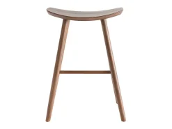 Set de 2 taburetes de cocina de nogal 65 cm DEMORY