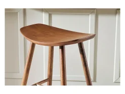 Set de 2 taburetes de cocina de nogal 65 cm DEMORY