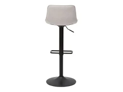 Set de 2 taburetes de cocina regulables y giratorios 360º de tejido efecto aterciopelado beige y metal BOOST