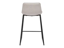Set de 2 taburetes de cocina fijos efecto aterciopelado texturizado beige con pata de metal 65 cm BOOST