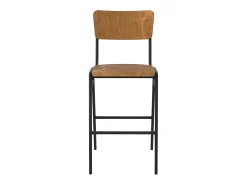 Set de 2 taburetes para isla de cocina de madera 65 cm - Clem