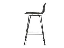 Set de 2 taburetes para isla de cocina en resina tejida negra 63 cm - Jigani