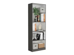 Set de estanteria de oficina home de 3 piezas en melamina con estantes y 4 puertas , 180.6 cm X 152.8 cm X 29.9 cm , Multicolor