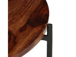 Set de mesas de centro 2 piezas madera maciza sheesham 60x35 cm