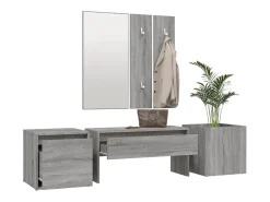 Set de muebles de recibidor madera contrachapada gris Sonoma ES683962