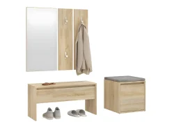 Set de muebles de recibidor madera contrachapada color roble ES450232