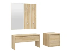 Set de muebles de recibidor madera contrachapada color roble ES450232
