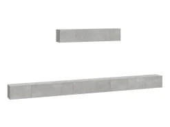 Set de muebles de TV 6 pzas madera contrachapada gris hormigón ES75049