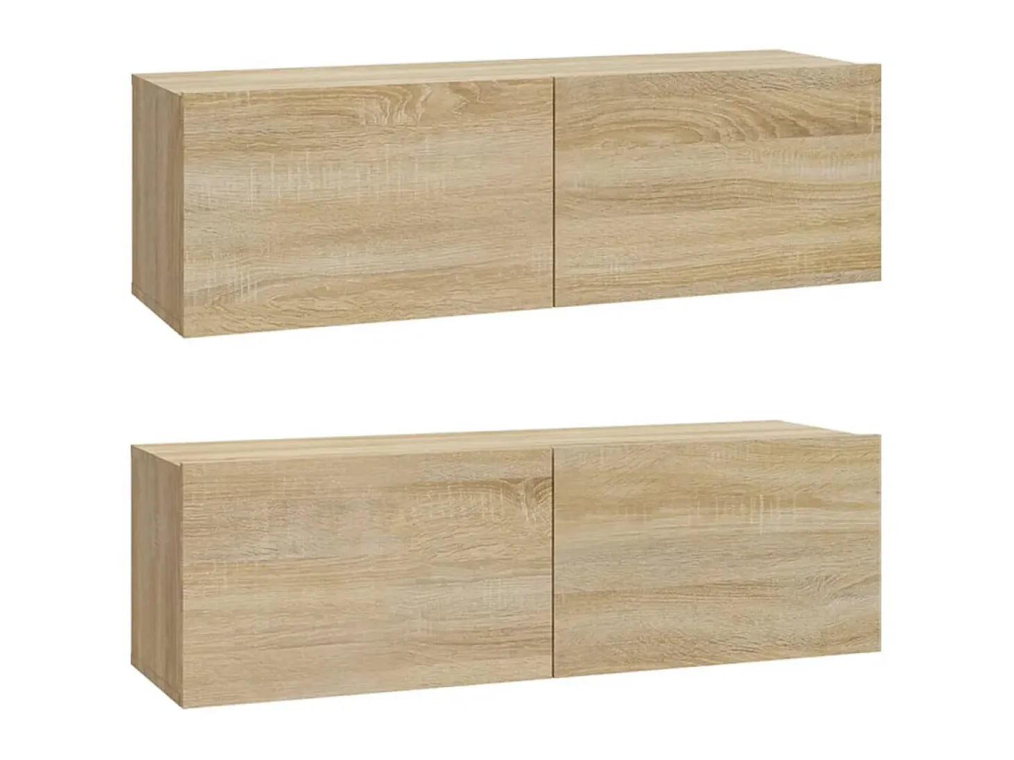 Set de muebles para TV 3 pzas madera contrachapada roble sonoma ES70770
