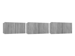 Set de muebles para TV 5 pzas madera contrachapada gris Sonoma ES57765
