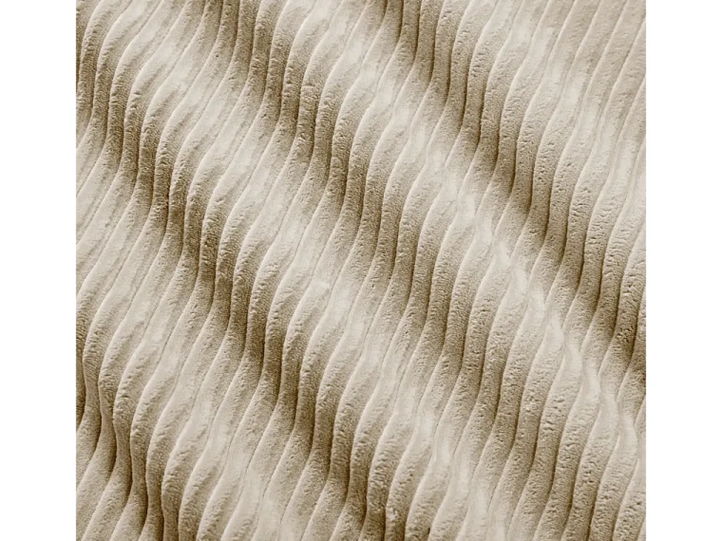 Set de Sofá Modular de Pana Acanalada: Pouf - 92.5x75x44cm - Beige