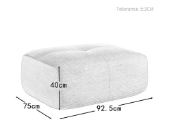 Set de Sofá Modular de Pana Acanalada: Pouf - 92.5x75x44cm - Verde