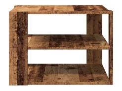 Set mesas de centro madera ingeniería envejecida 58x58x40 cm