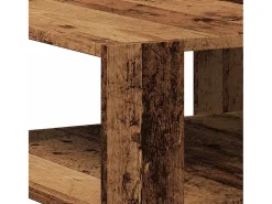 Set mesas de centro madera ingeniería envejecida 58x58x40 cm