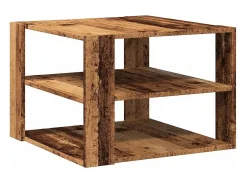 Set mesas de centro madera ingeniería envejecida 58x58x40 cm