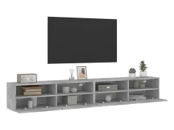Sil Muebles de pared de TV 2 uds madera gris hormigón 100x30x30 cm