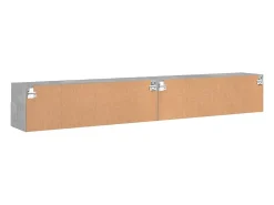 Sil Muebles de pared de TV 2 uds madera gris hormigón 100x30x30 cm