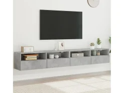 Sil Muebles de pared de TV 2 uds madera gris hormigón 100x30x30 cm