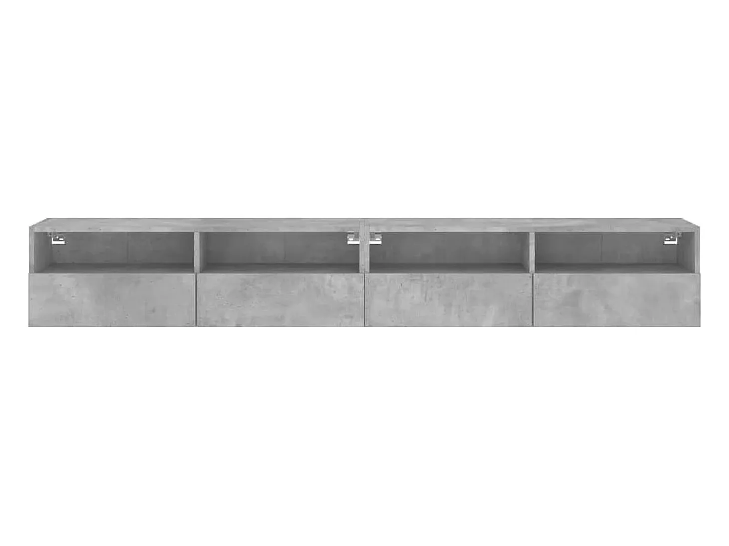 Sil Muebles de pared de TV 2 uds madera gris hormigón 100x30x30 cm