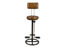 Silla de bar de cuero de 76 cm con respaldo - Phoenix