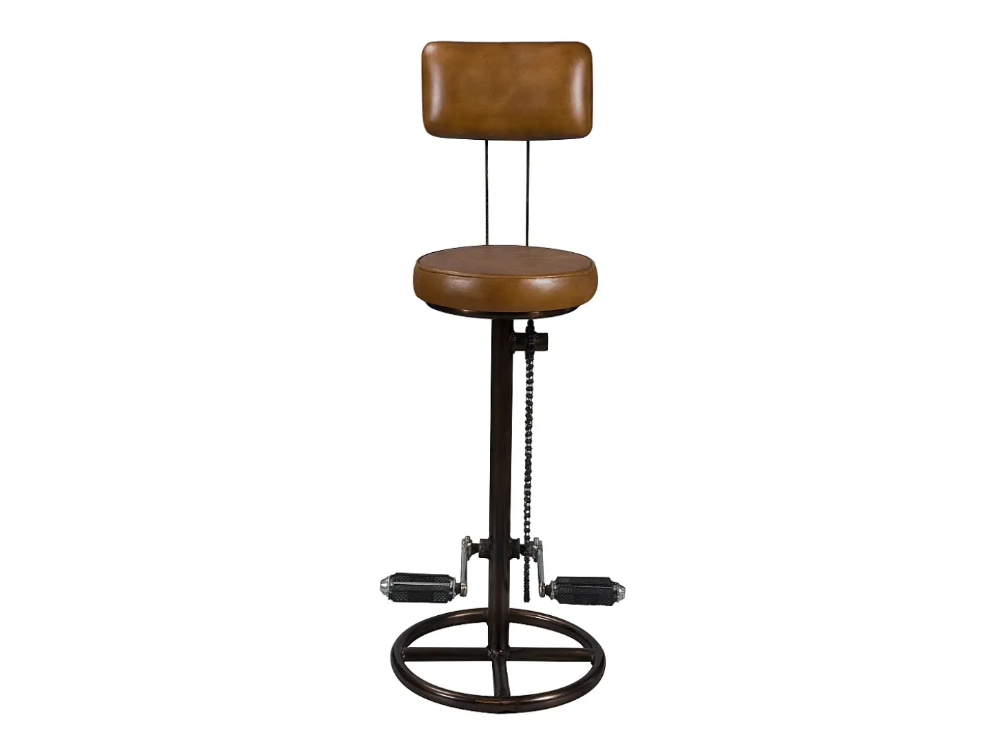 Silla de bar de cuero de 76 cm con respaldo - Phoenix