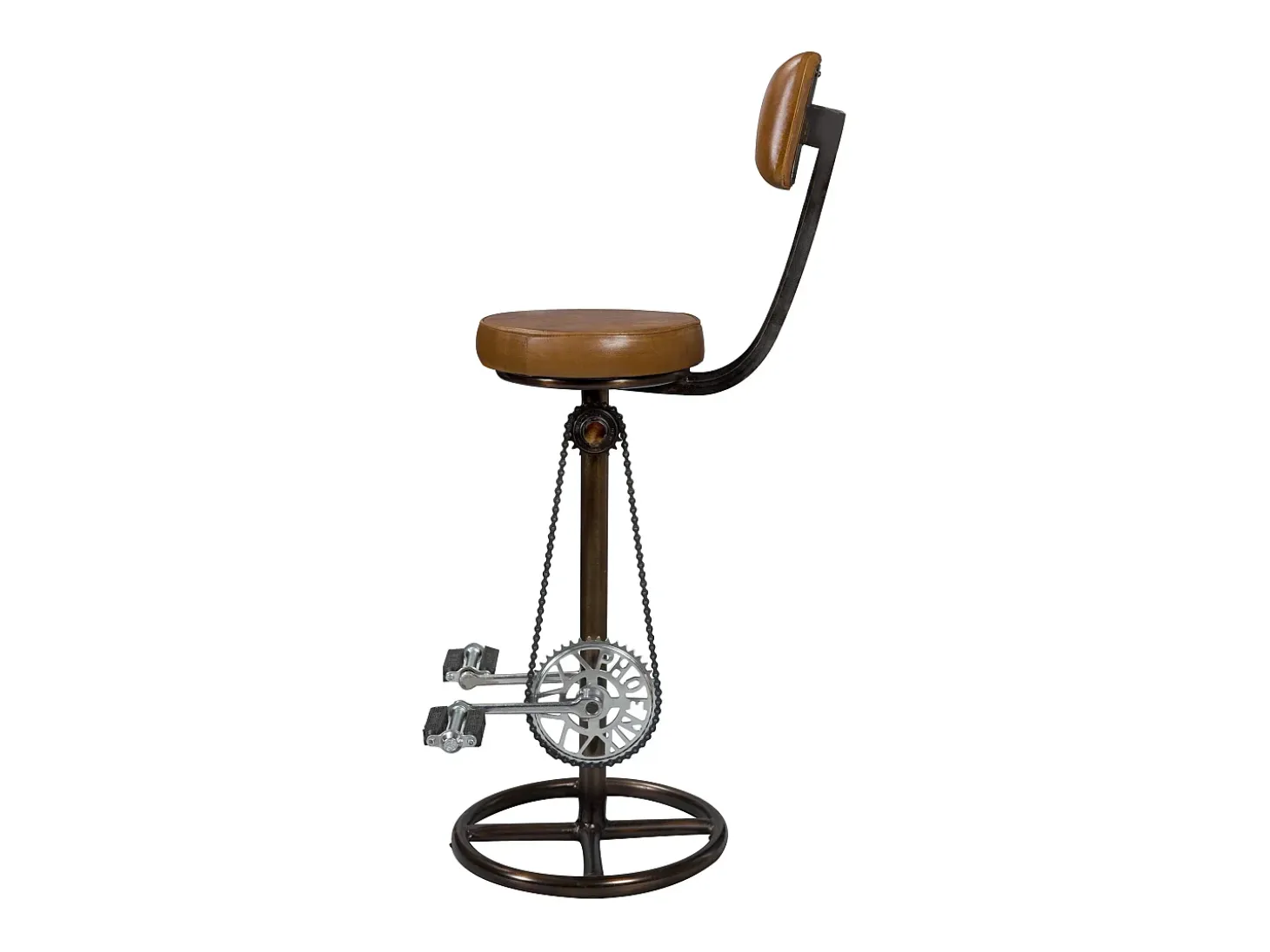 Silla de bar de cuero de 76 cm con respaldo - Phoenix
