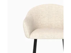 Silla de bar en tejido bouclé blanco 76 cm - Socky