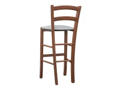 Silla de boda veneciana de madera oscura h 73 con silla imbottita gris/carey