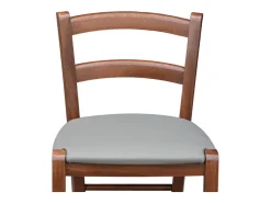 Silla de boda veneciana de madera oscura h 73 con silla imbottita gris/carey