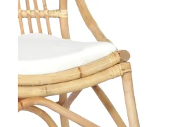 Silla de ratán lino 54x75.5x78 cm SHL4097