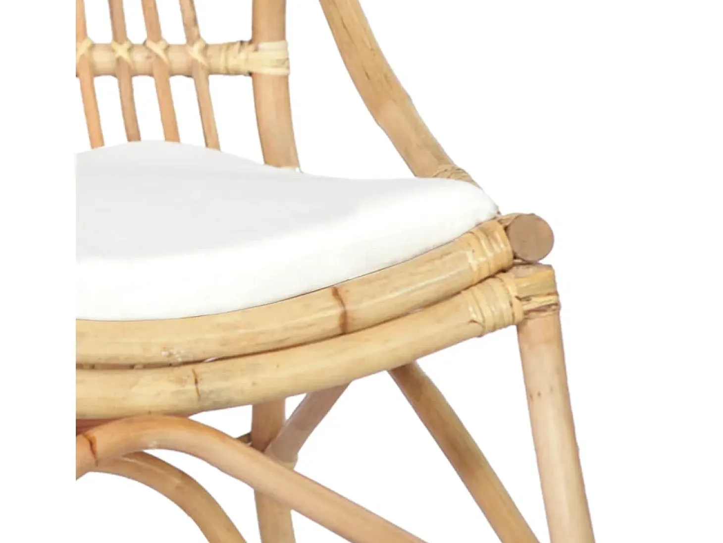 Silla de ratán lino 54x75.5x78 cm SHL4097