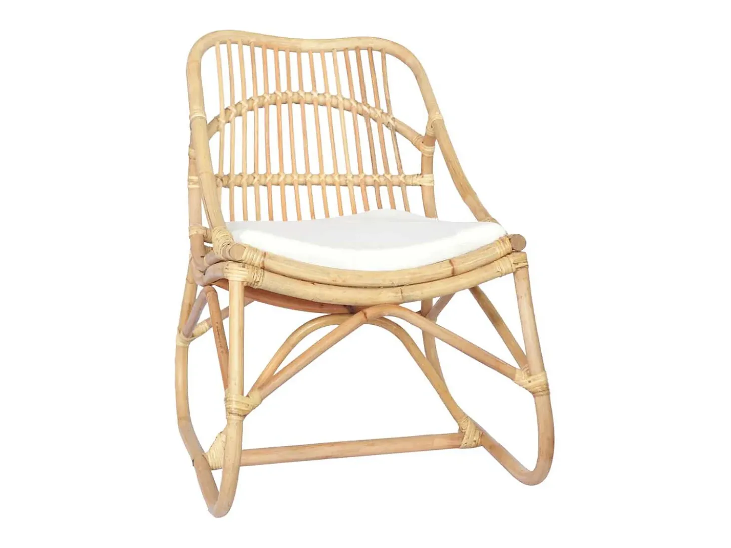 Silla de ratán lino 54x75.5x78 cm SHL4097
