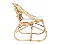 Silla de ratán lino 54x75.5x78 cm SHL4097